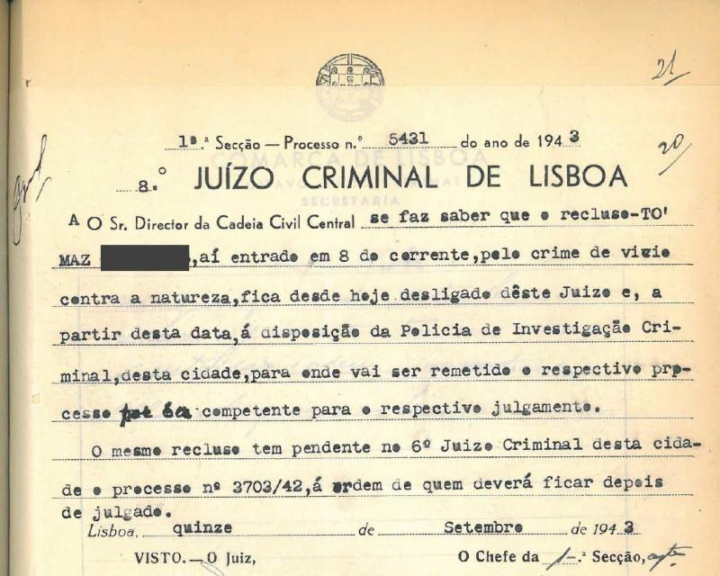 Entrada do Juízo de Instrução Criminal de Lisboa.